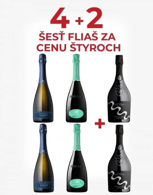 Valdobbiadene Prosecco DOCG 4+2 zdarma