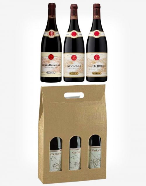 3x fľaša od E.GUIGAL z Francúzska v darčekovom balení