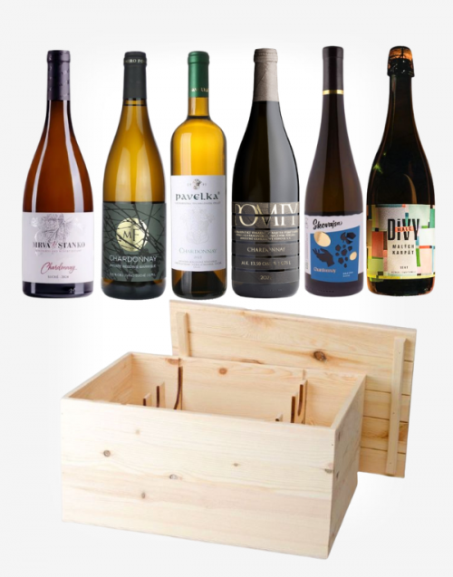 Slovenské Chardonnay 6fl. v drevenom boxe