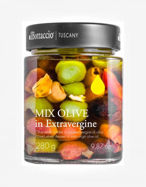 MIX olivy v extra panenskom olivovom oleji 280g