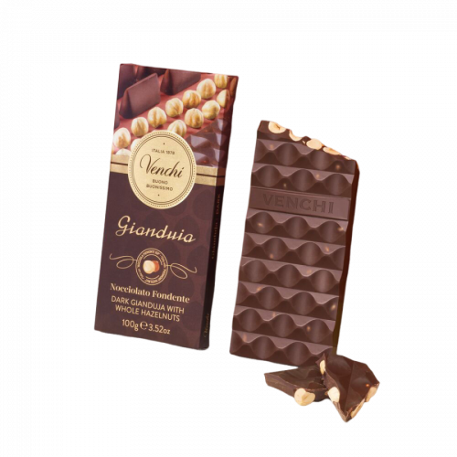 Horká nugátová čokoláda s celými lieskovcami 100 g